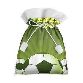 Подарочный 3D мешок с принтом Футбол без границ в Белгороде, 100% полиэстер | Размер: 29*39 см | зеленый | игра | мяч | поле