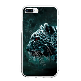 Чехол для iPhone 7Plus/8 Plus матовый с принтом Леопард в Белгороде, Силикон | Область печати: задняя сторона чехла, без боковых панелей | гепард | леопард | темный | хищник