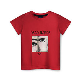 Детская футболка хлопок с принтом Dead Inside / Мертвый Внутри в Белгороде, 100% хлопок | круглый вырез горловины, полуприлегающий силуэт, длина до линии бедер | skate | swag | top | trend | мерч