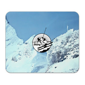 Коврик прямоугольный с принтом Лыжный спорт в Белгороде, натуральный каучук | размер 230 х 185 мм; запечатка лицевой стороны | ski patrol | sport | возвышение | возвышенность | гора | горка | национальный парк | облака | склон | снег | спорт | холм