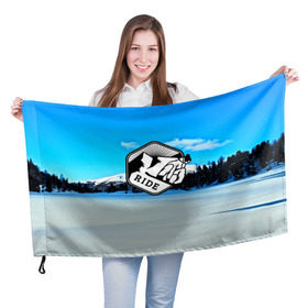 Флаг 3D с принтом Лыжный спорт в Белгороде, 100% полиэстер | плотность ткани — 95 г/м2, размер — 67 х 109 см. Принт наносится с одной стороны | 