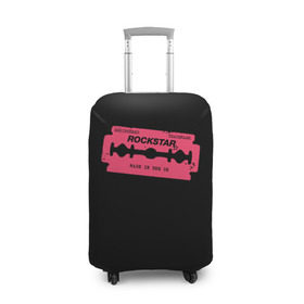 Чехол для чемодана 3D с принтом Rockstar Razor в Белгороде, 86% полиэфир, 14% спандекс | двустороннее нанесение принта, прорези для ручек и колес | auto | dead | grand | red | redemption | theft | бритва | гта | лезвие | рокстар