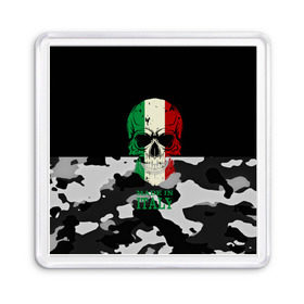 Магнит 55*55 с принтом Made in Italy в Белгороде, Пластик | Размер: 65*65 мм; Размер печати: 55*55 мм | camouflage | made in italy | skull | абстракция | города | италия | камуфляж | нация | страны | текстуры | череп