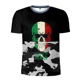 Мужская футболка 3D спортивная с принтом Made in Italy в Белгороде, 100% полиэстер с улучшенными характеристиками | приталенный силуэт, круглая горловина, широкие плечи, сужается к линии бедра | camouflage | made in italy | skull | абстракция | города | италия | камуфляж | нация | страны | текстуры | череп
