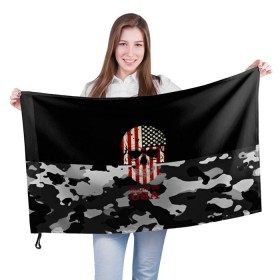 Флаг 3D с принтом Made in USA в Белгороде, 100% полиэстер | плотность ткани — 95 г/м2, размер — 67 х 109 см. Принт наносится с одной стороны | camouflage | made in usa | skull | абстракция | америка | города | камуфляж | нация | страны | текстуры | череп