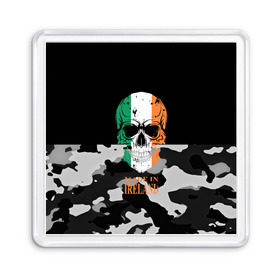 Магнит 55*55 с принтом Made in Ireland в Белгороде, Пластик | Размер: 65*65 мм; Размер печати: 55*55 мм | camouflage | made in ireland | skull | абстракция | города | ирландия | камуфляж | нация | страны | текстуры | череп