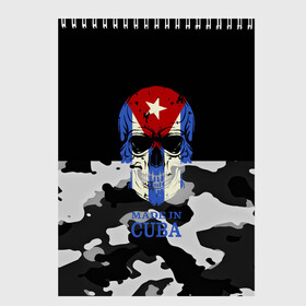 Скетчбук с принтом Made in Cuba в Белгороде, 100% бумага
 | 48 листов, плотность листов — 100 г/м2, плотность картонной обложки — 250 г/м2. Листы скреплены сверху удобной пружинной спиралью | camouflage | made in cuba | skull | абстракция | города | камуфляж | куба | нация | страны | текстуры | череп