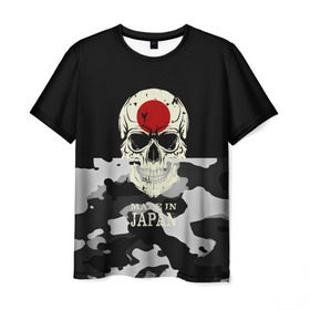 Мужская футболка 3D с принтом Made in Japan в Белгороде, 100% полиэфир | прямой крой, круглый вырез горловины, длина до линии бедер | camouflage | made in japan | skull | абстракция | города | камуфляж | нация | страны | текстуры | череп | япония