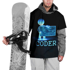 Накидка на куртку 3D с принтом Coder - программист кодировщик в Белгороде, 100% полиэстер |  | Тематика изображения на принте: it | programmer | голова | загрузка | код | надпись | неоновый | ноги | программный | руки | светящийся | страница | технологии | хакер | человек | человечек | шифровальщик | экран