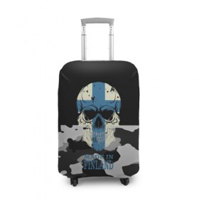 Чехол для чемодана 3D с принтом Made in Finland в Белгороде, 86% полиэфир, 14% спандекс | двустороннее нанесение принта, прорези для ручек и колес | camouflage | made in finland | skull | абстракция | города | камуфляж | нация | страны | текстуры | череп
