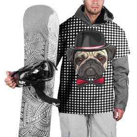 Накидка на куртку 3D с принтом Mr. Pug в Белгороде, 100% полиэстер |  | animal | dog | pet | pug | puppy | арт | горошек | джентльмен | животные | кружочки | мопс | мопсик | пес | собаки | текстура | французский бульдог