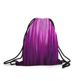 Рюкзак-мешок 3D с принтом фиолетово-черные краски в Белгороде, 100% полиэстер | плотность ткани — 200 г/м2, размер — 35 х 45 см; лямки — толстые шнурки, застежка на шнуровке, без карманов и подкладки | color | violet | акварель | краски | полосы | фиолетовый | цвет | черный | ярко