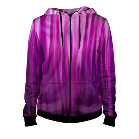 Женская толстовка 3D на молнии с принтом фиолетово-черные краски в Белгороде, 100% полиэстер | длина до линии бедра, манжеты и пояс оформлены мягкой тканевой резинкой, двухслойный капюшон со шнурком для регулировки, спереди молния, по бокам два кармана | color | violet | акварель | краски | полосы | фиолетовый | цвет | черный | ярко