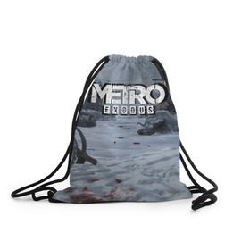 Рюкзак-мешок 3D с принтом METRO EXODUS в Белгороде, 100% полиэстер | плотность ткани — 200 г/м2, размер — 35 х 45 см; лямки — толстые шнурки, застежка на шнуровке, без карманов и подкладки | metro | metro exodus | метро