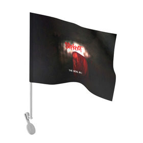 Флаг для автомобиля с принтом Slipknot - The devil in i в Белгороде, 100% полиэстер | Размер: 30*21 см | Тематика изображения на принте: slipknot | альтернативный метал | андерс | грув метал | дьявол | колсефни | кори | метал | музыка | ню метал | рок | слипкнот | тейлор