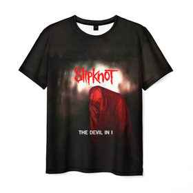 Мужская футболка 3D с принтом Slipknot - The devil in i в Белгороде, 100% полиэфир | прямой крой, круглый вырез горловины, длина до линии бедер | slipknot | альтернативный метал | андерс | грув метал | дьявол | колсефни | кори | метал | музыка | ню метал | рок | слипкнот | тейлор