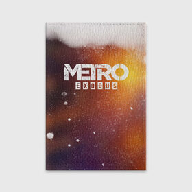 Обложка для паспорта матовая кожа с принтом МЕТРО в Белгороде, натуральная матовая кожа | размер 19,3 х 13,7 см; прозрачные пластиковые крепления | metro | metro exodus | метро
