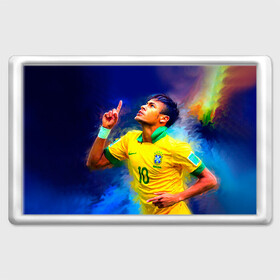 Магнит 45*70 с принтом Neymar в Белгороде, Пластик | Размер: 78*52 мм; Размер печати: 70*45 | neymar | неймар | сборная бразилии
