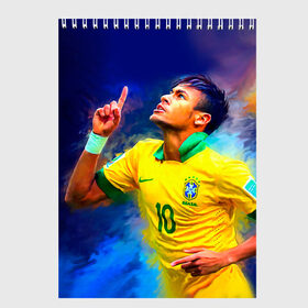 Скетчбук с принтом Neymar в Белгороде, 100% бумага
 | 48 листов, плотность листов — 100 г/м2, плотность картонной обложки — 250 г/м2. Листы скреплены сверху удобной пружинной спиралью | Тематика изображения на принте: neymar | неймар | сборная бразилии