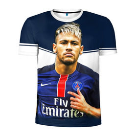 Мужская футболка 3D спортивная с принтом Neymar в Белгороде, 100% полиэстер с улучшенными характеристиками | приталенный силуэт, круглая горловина, широкие плечи, сужается к линии бедра | neymar | psg | неймар | псж | сборная бразилии