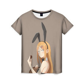 Женская футболка 3D с принтом Сая Эндо в Белгороде, 100% полиэфир ( синтетическое хлопкоподобное полотно) | прямой крой, круглый вырез горловины, длина до линии бедер | dagashi kashi | дешёвые сладости | магазинчик сладостей | сая эндо