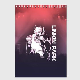 Скетчбук с принтом Linkin Park (Честер) в Белгороде, 100% бумага
 | 48 листов, плотность листов — 100 г/м2, плотность картонной обложки — 250 г/м2. Листы скреплены сверху удобной пружинной спиралью | bennington | chester | linkin park | альтернативный метал | альтернативный рок | беннингтон | группа | линкин парк | музыкант | ню метал | певец | рок | рэп | рэп рок | честер | электроник рок