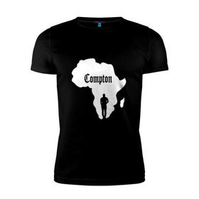 Мужская футболка премиум с принтом Африка, Compton, K. Lamar в Белгороде, 92% хлопок, 8% лайкра | приталенный силуэт, круглый вырез ворота, длина до линии бедра, короткий рукав | 