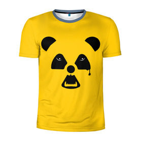 Мужская футболка 3D спортивная с принтом Радиоактивная природа в Белгороде, 100% полиэстер с улучшенными характеристиками | приталенный силуэт, круглая горловина, широкие плечи, сужается к линии бедра | Тематика изображения на принте: panda | wwf | глаза | панда | радиация | экология