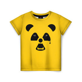 Детская футболка 3D с принтом Радиоактивная природа в Белгороде, 100% гипоаллергенный полиэфир | прямой крой, круглый вырез горловины, длина до линии бедер, чуть спущенное плечо, ткань немного тянется | Тематика изображения на принте: panda | wwf | глаза | панда | радиация | экология