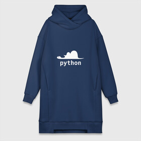 Платье-худи хлопок с принтом Питон   язык программирования в Белгороде,  |  | php | python | питон | программирование | слон