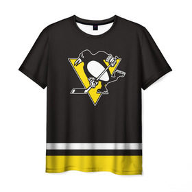 Мужская футболка 3D с принтом Pittsburgh Penguins 2017 в Белгороде, 100% полиэфир | прямой крой, круглый вырез горловины, длина до линии бедер | Тематика изображения на принте: nhl | pittsburgh penguins | спорт | хоккей