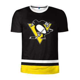 Мужская футболка 3D спортивная с принтом Pittsburgh Penguins 2017 в Белгороде, 100% полиэстер с улучшенными характеристиками | приталенный силуэт, круглая горловина, широкие плечи, сужается к линии бедра | Тематика изображения на принте: nhl | pittsburgh penguins | спорт | хоккей