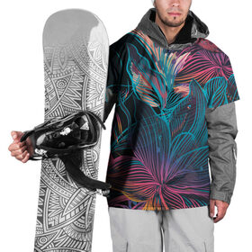 Накидка на куртку 3D с принтом Авангард страсти в Белгороде, 100% полиэстер |  | Тематика изображения на принте: красный | линии | синий | цвет | яркий