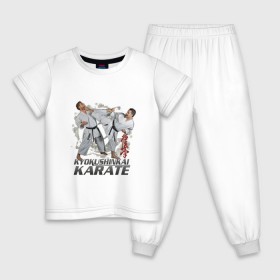 Детская пижама хлопок с принтом карате в Белгороде, 100% хлопок |  брюки и футболка прямого кроя, без карманов, на брюках мягкая резинка на поясе и по низу штанин
 | Тематика изображения на принте: karate | борьба | каратэ