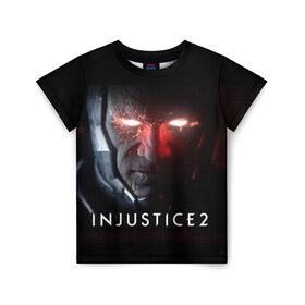 Детская футболка 3D с принтом injustice в Белгороде, 100% гипоаллергенный полиэфир | прямой крой, круглый вырез горловины, длина до линии бедер, чуть спущенное плечо, ткань немного тянется | битва | борьба | герои | герой | несправедливость | схватка | чудо