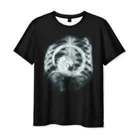 Мужская футболка 3D с принтом Привидение в Белгороде, 100% полиэфир | прямой крой, круглый вырез горловины, длина до линии бедер | alien | halloween | грудолом | кости | ребра | рентген | хеллоуин | хелоуин | хэллоуин | хэлоуин | чужой