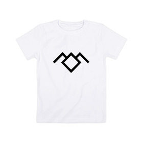 Детская футболка хлопок с принтом Твин Пикс лого в Белгороде, 100% хлопок | круглый вырез горловины, полуприлегающий силуэт, длина до линии бедер | twin peaks | агент купер | совы не то чем кажутся | черный вигвам