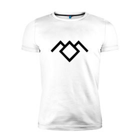 Мужская футболка премиум с принтом Твин Пикс лого в Белгороде, 92% хлопок, 8% лайкра | приталенный силуэт, круглый вырез ворота, длина до линии бедра, короткий рукав | twin peaks | агент купер | совы не то чем кажутся | черный вигвам