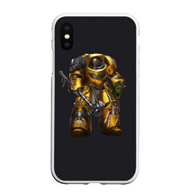 Чехол для iPhone XS Max матовый с принтом Warhammer 40 000 в Белгороде, Силикон | Область печати: задняя сторона чехла, без боковых панелей | game | hammer | terminator armor | warhammer 40k | wh40k | игра | игрок | терминатор | фантастика | фэнтези