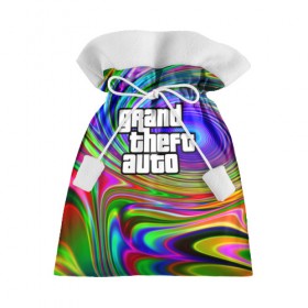 Подарочный 3D мешок с принтом Grand Theft Auto в Белгороде, 100% полиэстер | Размер: 29*39 см | Тематика изображения на принте: color | game | gta | абстракция | игра | игрок | линии | узор | цвет