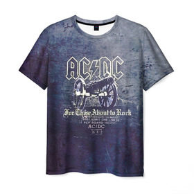 Мужская футболка 3D с принтом AC/DC пушка в Белгороде, 100% полиэфир | прямой крой, круглый вырез горловины, длина до линии бедер | ac dc | acdc | for those about to rock | австралийская | ангус янг | блюз рок | головы | группа | крис слэйд | метал | музыканты | певцы | рок | рок н ролл | сталь | стиви янг | хард рок | эксл роуз