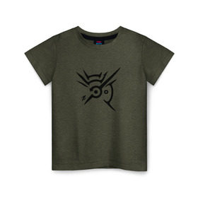 Детская футболка хлопок с принтом Outsider`s mark в Белгороде, 100% хлопок | круглый вырез горловины, полуприлегающий силуэт, длина до линии бедер | corvo | dishonored | korvo | outsider | дануол | корво | чужой