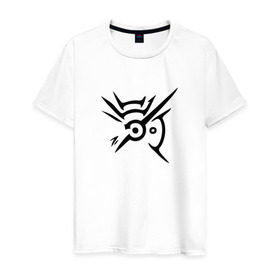 Мужская футболка хлопок с принтом Outsider`s mark в Белгороде, 100% хлопок | прямой крой, круглый вырез горловины, длина до линии бедер, слегка спущенное плечо. | corvo | dishonored | korvo | outsider | дануол | корво | чужой