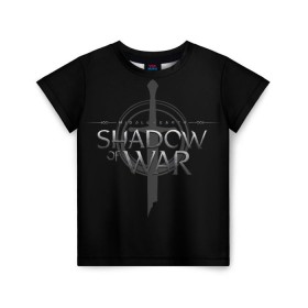 Детская футболка 3D с принтом Shadow of War 1 в Белгороде, 100% гипоаллергенный полиэфир | прямой крой, круглый вырез горловины, длина до линии бедер, чуть спущенное плечо, ткань немного тянется | lord of the rings