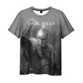 Мужская футболка 3D с принтом Dark Souls в Белгороде, 100% полиэфир | прямой крой, круглый вырез горловины, длина до линии бедер | dark souls | praise the sun | you died | дарк соулс | темные души