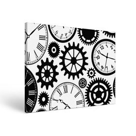 Холст прямоугольный с принтом Часы и шестеренки в Белгороде, 100% ПВХ |  | Тематика изображения на принте: pattern | узор | часы