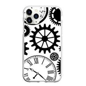 Чехол для iPhone 11 Pro матовый с принтом Часы и шестеренки в Белгороде, Силикон |  | pattern | узор | часы