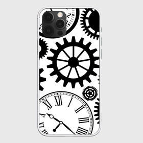 Чехол для iPhone 12 Pro Max с принтом Часы и шестеренки в Белгороде, Силикон |  | Тематика изображения на принте: pattern | узор | часы