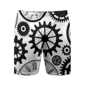 Мужские шорты 3D спортивные с принтом Часы и шестеренки в Белгороде,  |  | pattern | узор | часы