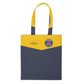 Сумка 3D повседневная с принтом Paris Saint-Germain - Navy Yellow (Collections 2018) в Белгороде, 100% полиэстер | Плотность: 200 г/м2; Размер: 34×35 см; Высота лямок: 30 см | paris saint germain | psg | псж